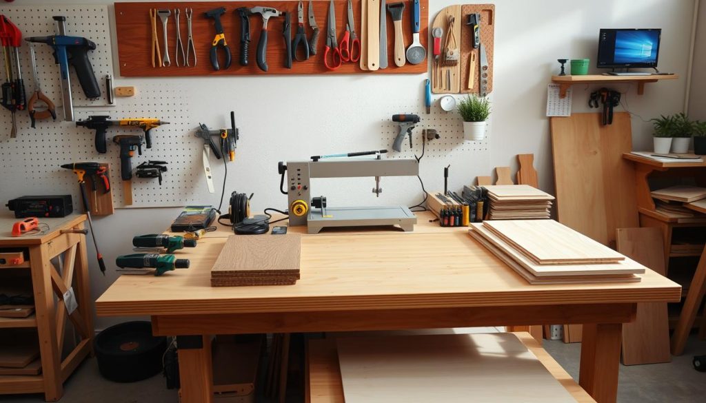 Scroll Saw Workspace Setup