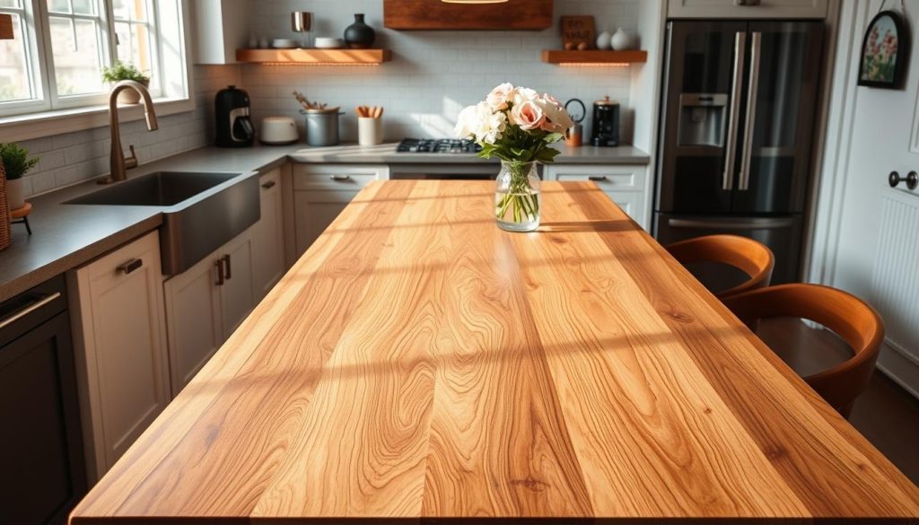 wood countertop aesthetic