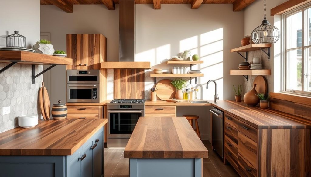 wood countertop design versatility