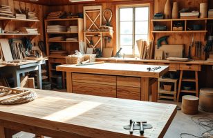 wood workbench